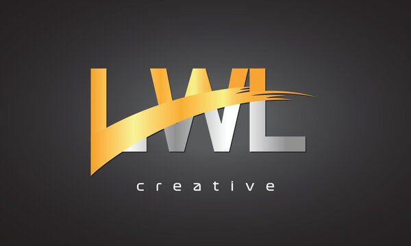 LWL Creative letter logo Desing with cutted