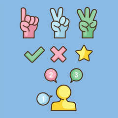 Voting Elections art for politics theme vector icon design art. Vote poll and promotion campaign