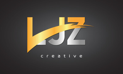 LJZ Creative letter logo Desing with cutted 