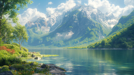 lake in the mountains