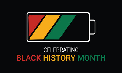 Black history month celebrate. Vector illustration design graphic Black history month. badge, Black history month creative design for social media ads, February.