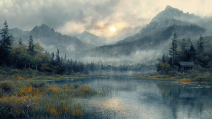 lake in the mountains