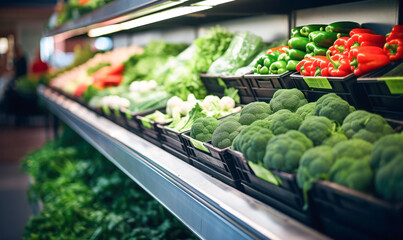 fresh vegetables in the super market - Powered by Adobe