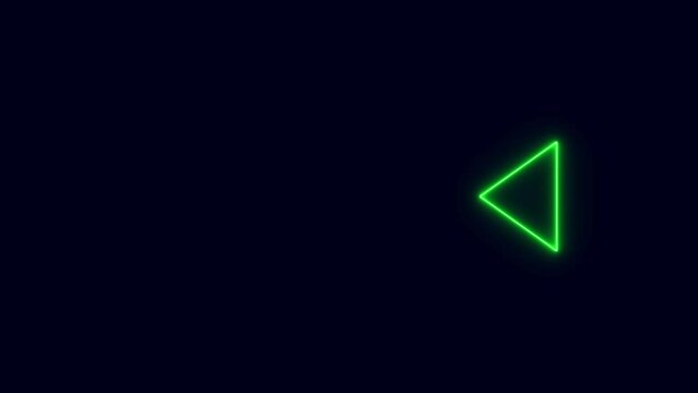 Direction Arrow Symbol Pointing on Black Background, Arrow Loop Animation direction concept