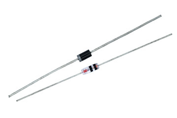 diodes close up isolated on white bakcground top view