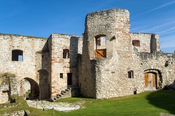 Fototapeta na wymiar Rabi castle ruin, South bohemia, Czech Republic