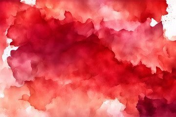 Fototapeta premium Abstract red background in watercolor style