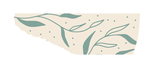 Obraz premium Green Leaves Tape Strip