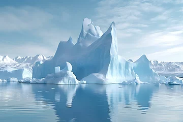 Fototapeten Iceberg in the ocean,  Illustration on white background © Lucid