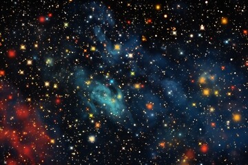 Star field in space a nebulae and a gas congestion - obrazy, fototapety, plakaty