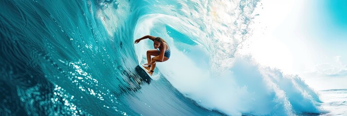 surfer riding the ocean waves