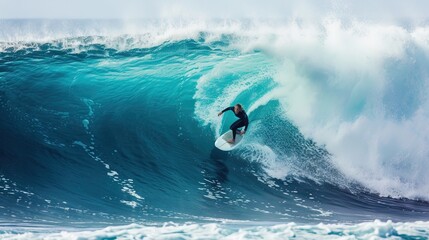 surfer riding the ocean waves