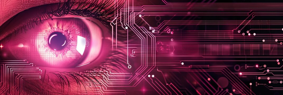 Eye made of data surveillance concept