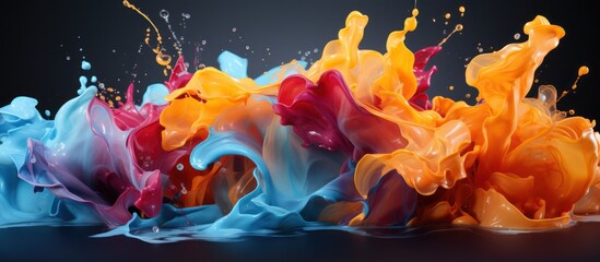 Abstract background of colorful paint splashes