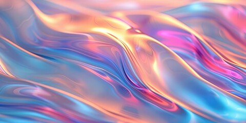 Obraz premium Holographic pastel color, The fluid abstract background
