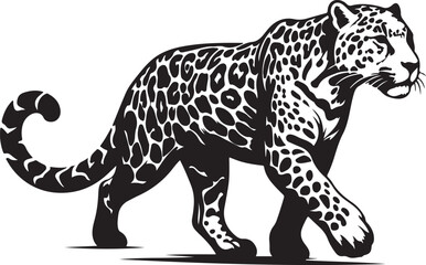 jaguar silhouette of vector illustration  