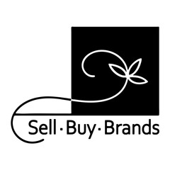 Clothing store label. Sell buy brands. Logo design black and white