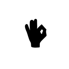 three hand, ok gesture with finger  , sign with hand silhouette 