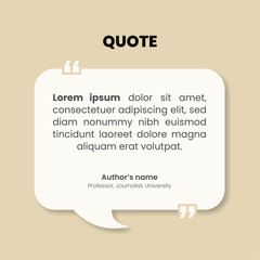 Square motivation quote template. 3d bubble testimonial banner, quote, infographic. quote design for social media post template. Good for Inspirational text, quotes etc.