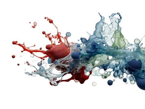 a colorful liquid splashing