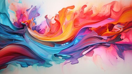 Vibrant abstract background in rainbow colors creating a mesmerizing and eye-catching design for joy and inspiration, advertising banner - obrazy, fototapety, plakaty