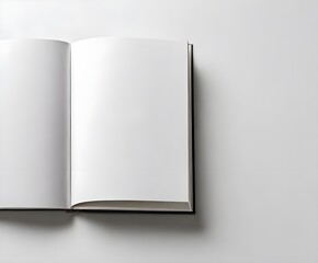 Mockup Open Book On White Background White Label