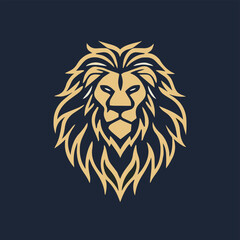 Logo illustration of a lion. Lion luxury logo icon template. Elegant lion logo design vector illustration.
