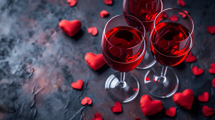 Happy Valentines Day, Romantic background, Love wins, Celebrating special occasion together, Elegant Valentine's Day Card Design, Romantic banner with Copy Space