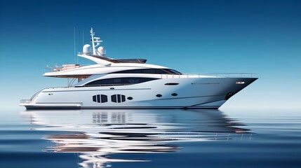 Extravagant Yacht Sailing in Exotic Waters - AI Generated