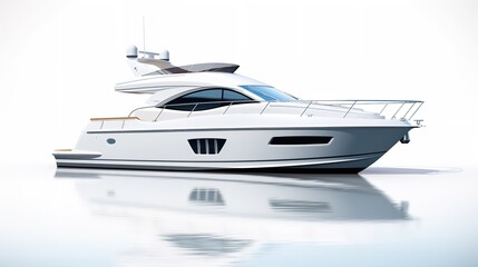 Naklejka premium Extravagant Yacht Sailing in Exotic Waters - AI Generated