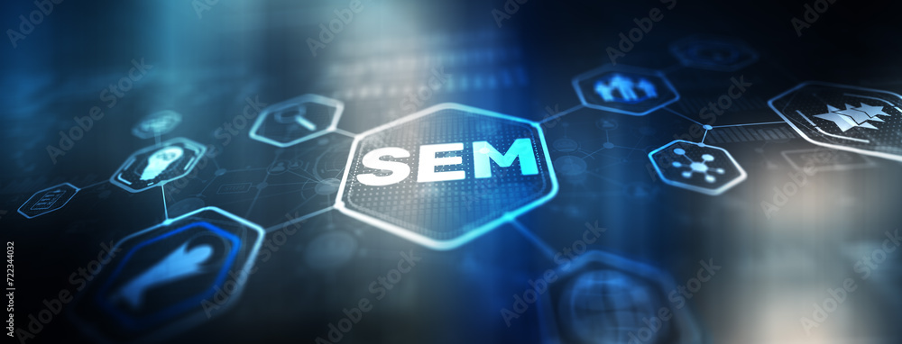 Poster sem search engine optimization marketing. assistance in the selection of clients