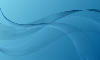blue business smooth lines wave curves on soft gradient abstract background