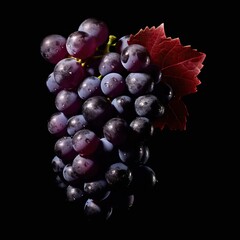 Grape image, seamless background, looking up, captured with Hasselblad camera, ISO 100, soft lighting, award-winning photos, color grading, commercial decoration, art, advertising photography