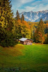 Goldener Oktober in den Allg&auml;uer Alpen bei Oberstdorf.