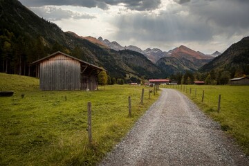 Goldener Oktober in den Allg&auml;uer Alpen bei Oberstdorf.