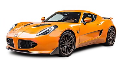 Naklejka premium Sleek Sports Car Racing on Urban Streets - AI Generated