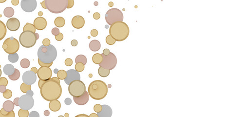 gold  Bliss: Exquisite 3D Illustration of Blissful gold Confetti