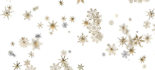 Glistening Snow Shower: Striking 3D Illustration Showcasing Falling Holiday Snowflakes