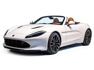 Naklejka premium Sleek Roadster Car Cruising Coastal Roadway - AI Generated