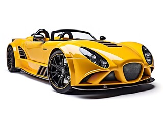 Sleek Roadster Car Cruising Coastal Roadway - AI Generated