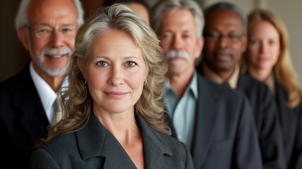 Professional Business Team Portrait in Office Setting