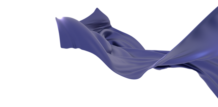 Soothing Curves: Abstract 3D Blue Wave Illustration for Relaxing Visual Experiences