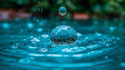 Pristine Water Droplet Impact on a Tranquil Surface