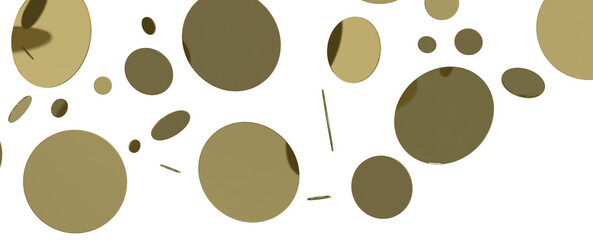 Golden Burst: Astonishing 3D Illustration of Bursting Gold Confetti