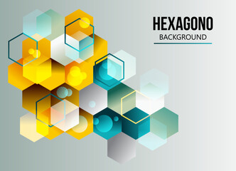 Fototapeta premium Hexagon multi color background