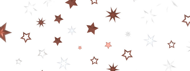 Stellar Symphony: Embark on a Visual Journey with 3D Gold Stars Rain