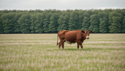 Naklejka na ściany i meble cows grazing in a field