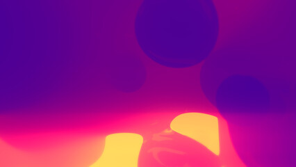 Fototapeta na wymiar rose and orange glowing disco dance slime mild forms - abstract 3D rendering