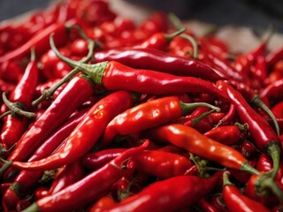 close-up red hot chili peppers 