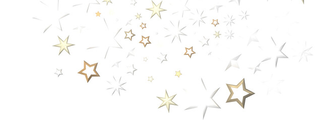 Galactic Christmas Descent: Enthralling 3D Illustration of Falling Holiday Stars from the Cosmos